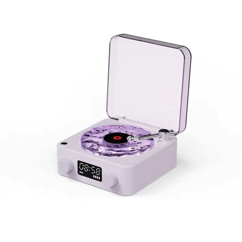 Portable Mini Retro Bluetooth Speaker with Subwoofer and RGB Light - Sleep Aid with TF Card Support