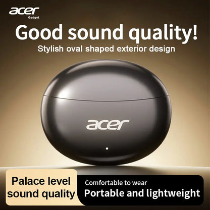 Acer OHR627 Electronic In-Ear Short-Stem Wireless Earbud - Bluetooth 5.4 Connection, ENC Noise Cancellation, 3D Surround Sound, Audio-Video Sync, Pure Vocal Mode, Long Standby, USB-C Fast Charging, Waterproof Comfort Fit