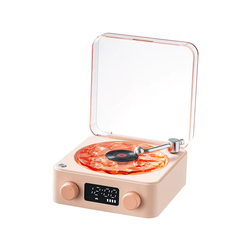 Portable Mini Retro Bluetooth Speaker with Subwoofer and RGB Light - Sleep Aid with TF Card Support