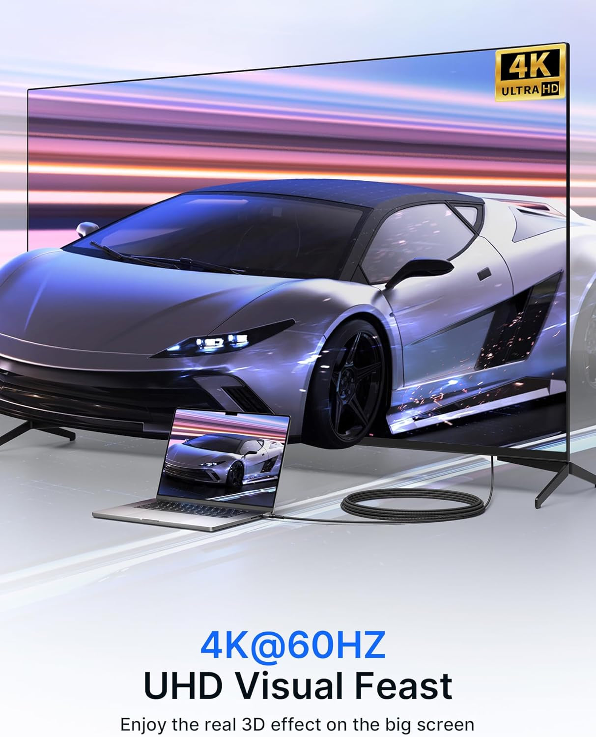 6FT Mini HDMI to HDMI Cable, High-Speed 4K 60Hz HDMI 2.0 with Aluminum Shell and Braided Design, Compatible with Cameras, Camcorders, Tablets, Graphics Cards, Laptops, and Raspberry Pi Zero W