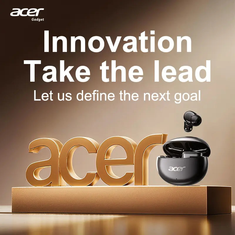 Acer OHR627 Electronic In-Ear Short-Stem Wireless Earbud - Bluetooth 5.4 Connection, ENC Noise Cancellation, 3D Surround Sound, Audio-Video Sync, Pure Vocal Mode, Long Standby, USB-C Fast Charging, Waterproof Comfort Fit