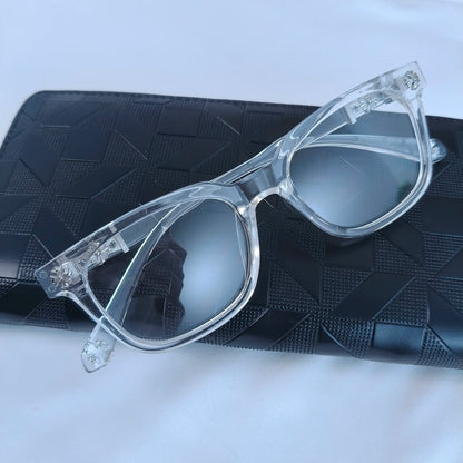 Unisex Metal Frame Blue Light Blocking Glasses - Flat Lenses, Trendy Square Shape, Casual Versatile, Black-Gold, Party Gift for Adults' Daily Wear