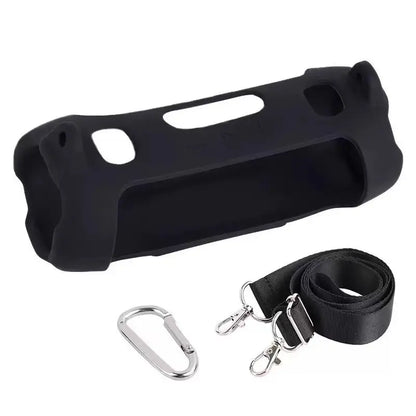 Fadaiqi Silicone Protective Case with Shoulder Strap for JBL Charge 6 Waterproof Portable Bluetooth Speaker - Soft, Drop-Proof Sleeve for Outdoor Party Use (Includes Case and Speaker)