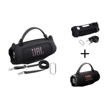 Fadaiqi Silicone Protective Case with Shoulder Strap for JBL Charge 6 Waterproof Portable Bluetooth Speaker - Soft, Drop-Proof Sleeve for Outdoor Party Use (Includes Case and Speaker)