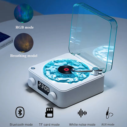 Portable Mini Retro Bluetooth Speaker with Subwoofer and RGB Light - Sleep Aid with TF Card Support