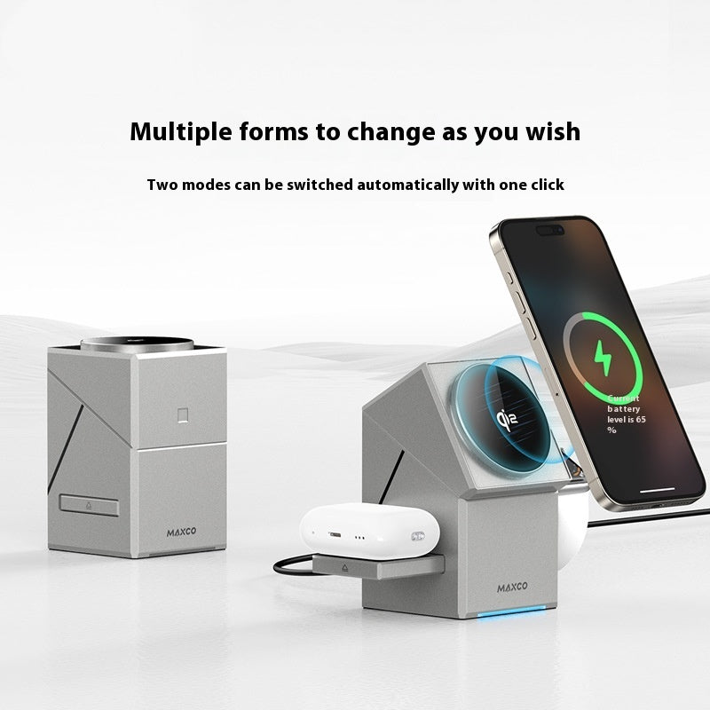 Qi2 Protocol Magnetic Touch Rotating Wireless Charging Station