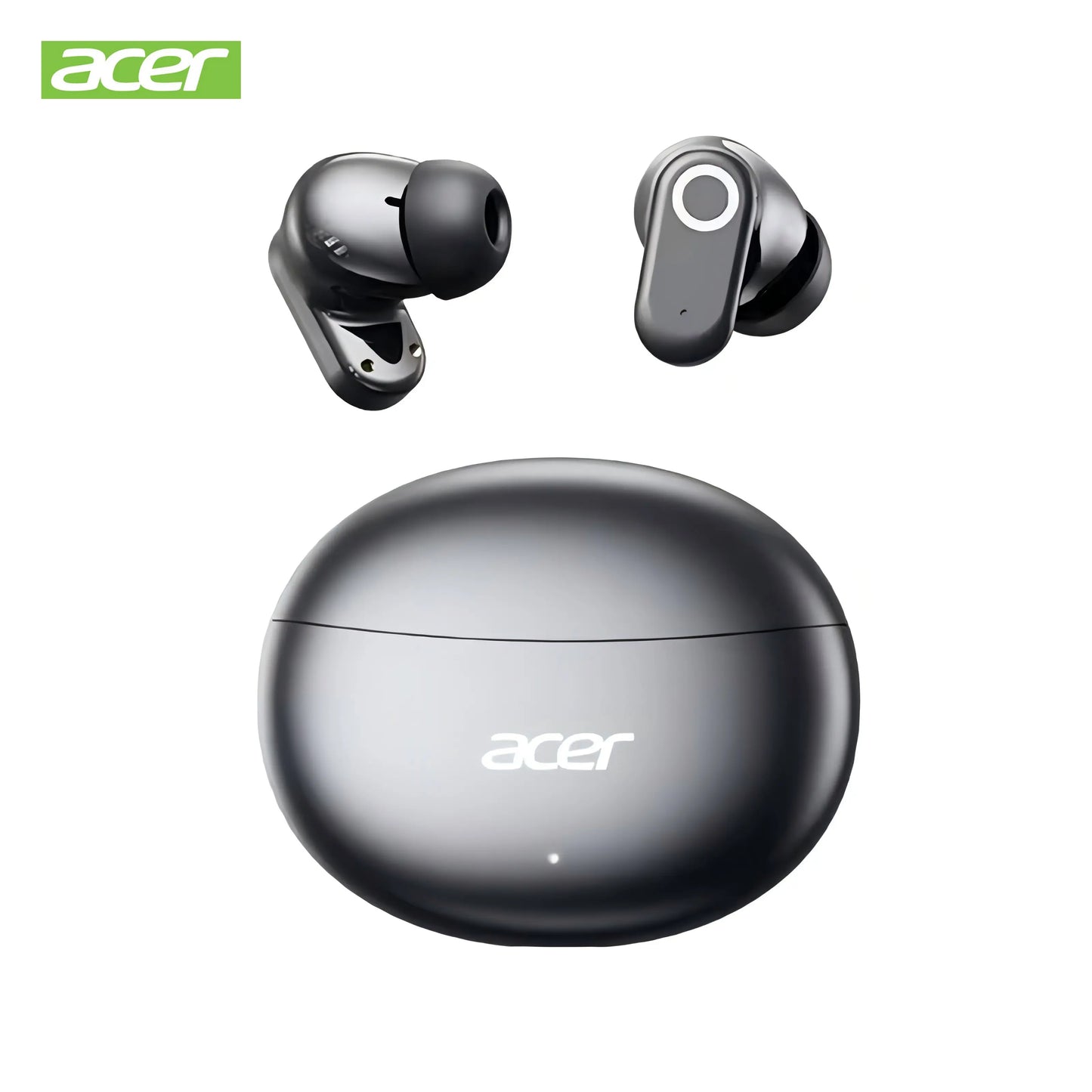 Acer OHR627 Electronic In-Ear Short-Stem Wireless Earbud - Bluetooth 5.4 Connection, ENC Noise Cancellation, 3D Surround Sound, Audio-Video Sync, Pure Vocal Mode, Long Standby, USB-C Fast Charging, Waterproof Comfort Fit