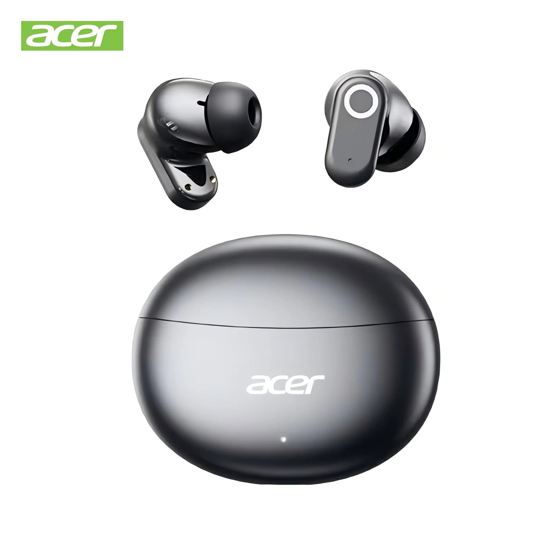 Acer OHR627 Electronic In-Ear Short-Stem Wireless Earbud - Bluetooth 5.4 Connection, ENC Noise Cancellation, 3D Surround Sound, Audio-Video Sync, Pure Vocal Mode, Long Standby, USB-C Fast Charging, Waterproof Comfort Fit