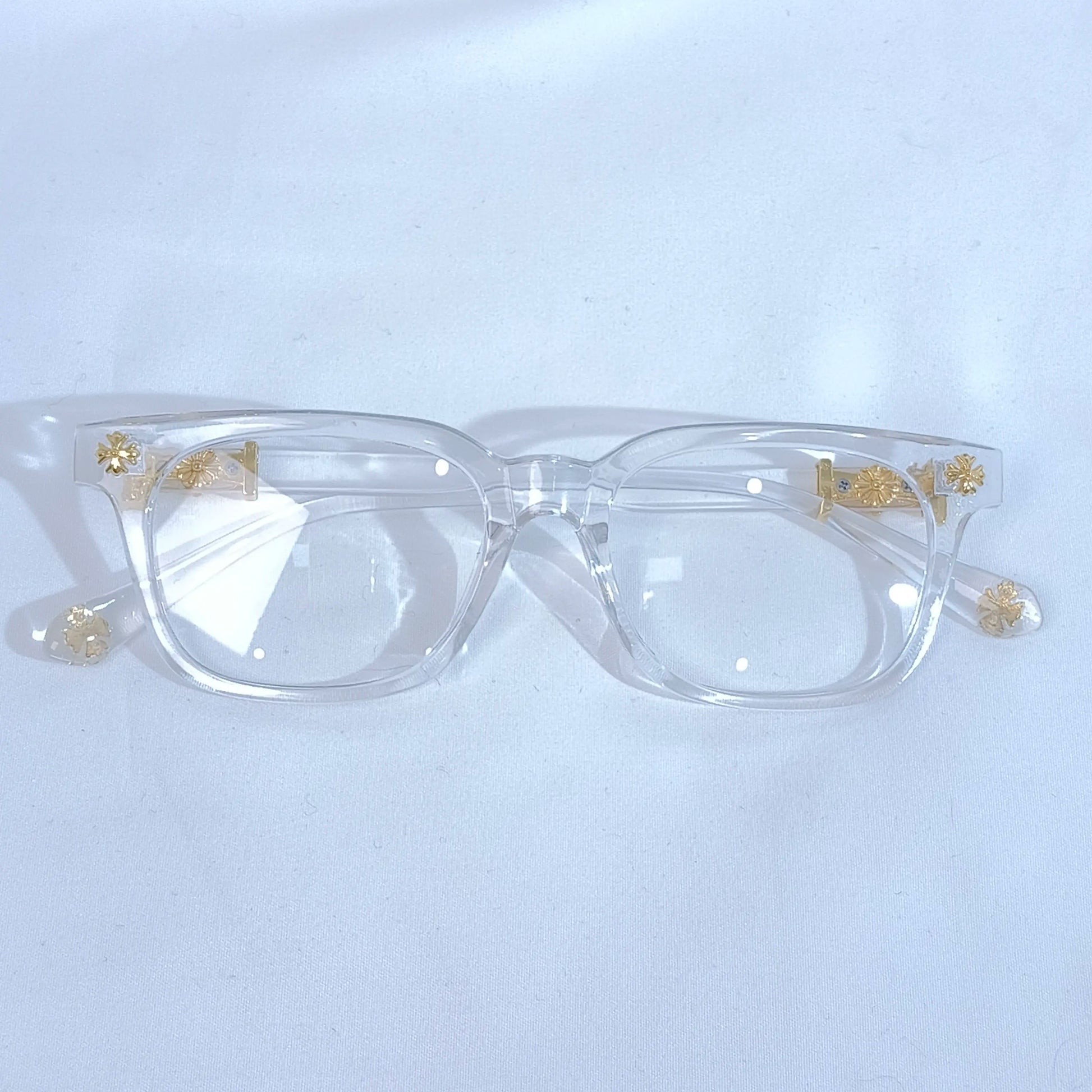 Unisex Metal Frame Blue Light Blocking Glasses - Flat Lenses, Trendy Square Shape, Casual Versatile, Black-Gold, Party Gift for Adults' Daily Wear