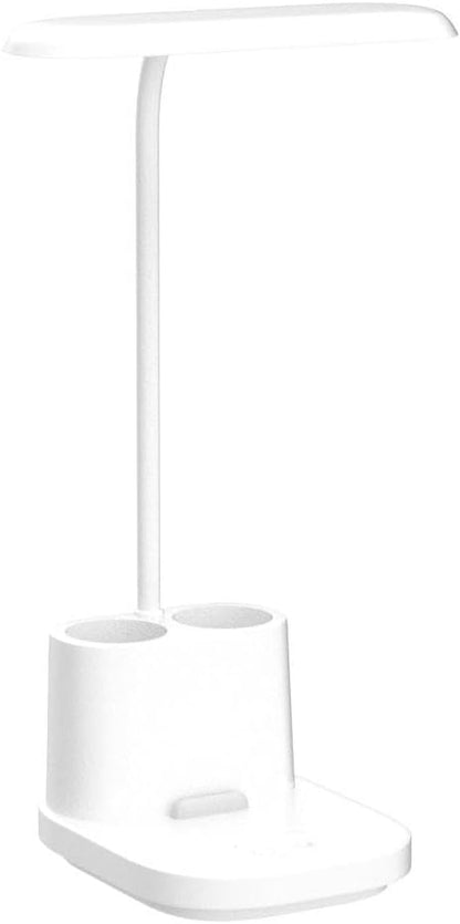 Rechargeable LED Desk Lamp with Touch Control, Stepless Dimming, 3 Color Modes, Pen Holder, and Night Light - Gooseneck Design for Home Office, Study, and Reading
