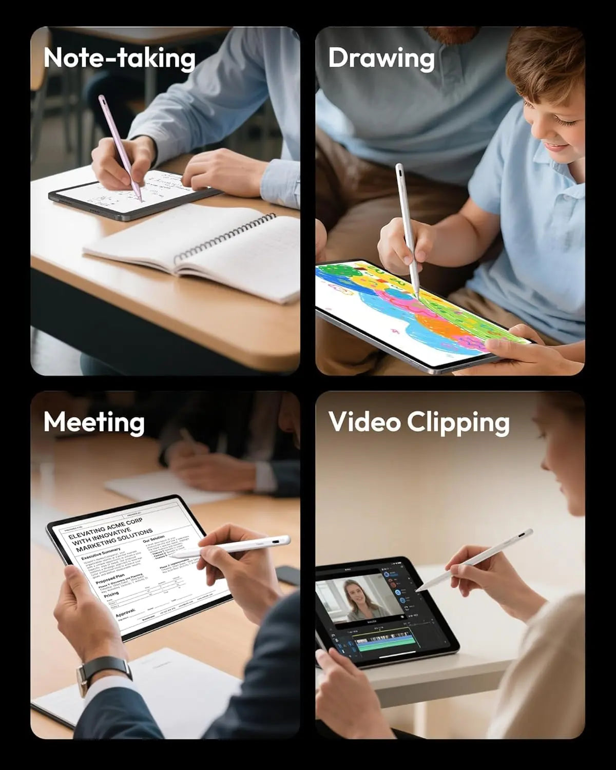 Metapen A8 Ipad Pencil for Apple Ipad 2018-2026, 4Min Fast Charge, Palm Rejection Stylus Pen for Ipad 11/10/9/8/7/6Th Gen, Ipad Accessories for Pro 12.9/11/13-Inch M4, Air 3/4/5/M2/M3, Mini 5/6Th