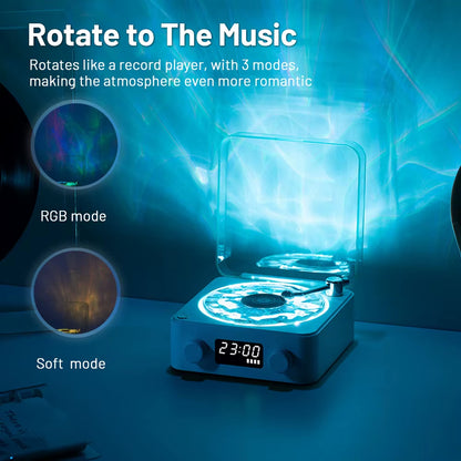 Portable Mini Retro Bluetooth Speaker with Subwoofer and RGB Light - Sleep Aid with TF Card Support