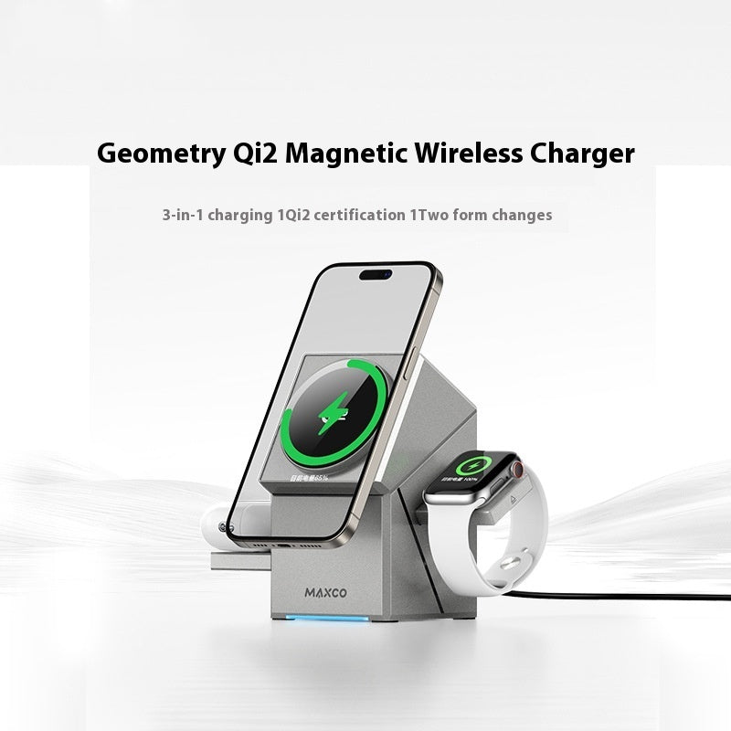Qi2 Protocol Magnetic Touch Rotating Wireless Charging Station