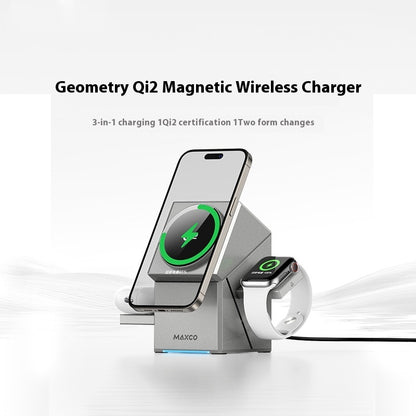 Qi2 Protocol Magnetic Touch Rotating Wireless Charging Station